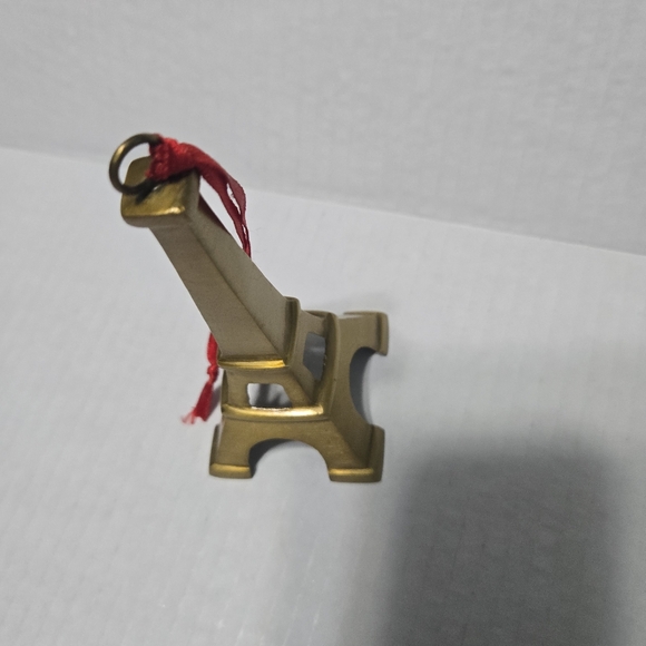 Brass Eiffel Tower Christmas Ornament Paris FR - Picture 7 of 9